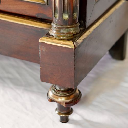 FRENCH DIRECTOIRE STYLE MAHOGANY GLAZED DISPLAY VITRINE CABINET - ADDITIONAL PHOTO 7