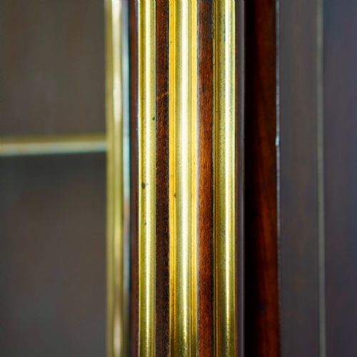 FRENCH DIRECTOIRE STYLE MAHOGANY GLAZED DISPLAY VITRINE CABINET - ADDITIONAL PHOTO 10