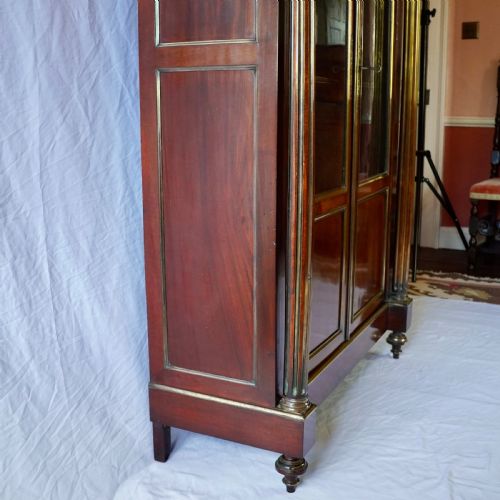 FRENCH DIRECTOIRE STYLE MAHOGANY GLAZED DISPLAY VITRINE CABINET - ADDITIONAL PHOTO 15