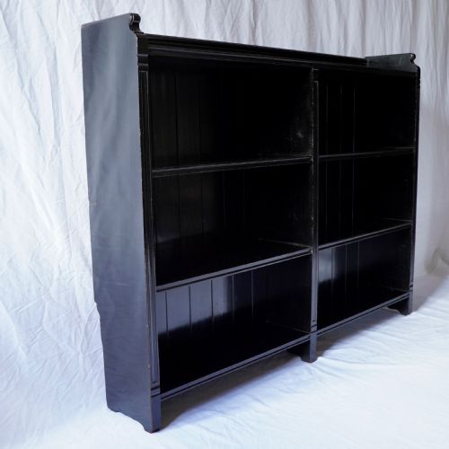 VICTORIAN EBONISED OPEN BOOKCASE BY STORY TRIGGS LONDON - ADDITIONAL PHOTO 2