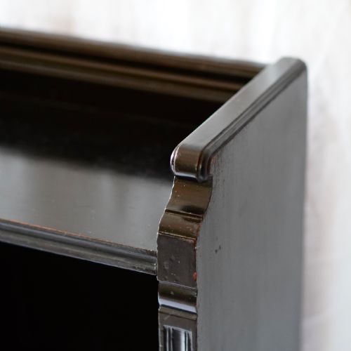 VICTORIAN EBONISED OPEN BOOKCASE BY STORY TRIGGS LONDON - ADDITIONAL PHOTO 3