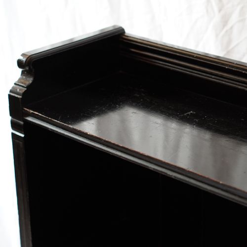 VICTORIAN EBONISED OPEN BOOKCASE BY STORY TRIGGS LONDON - ADDITIONAL PHOTO 4