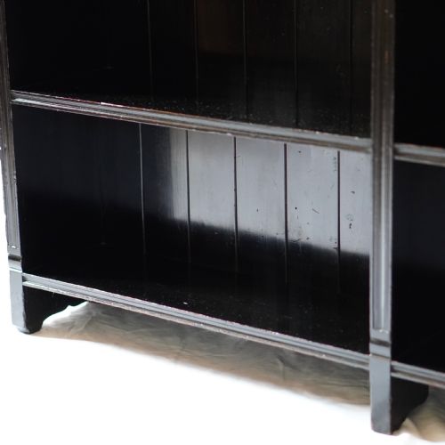 VICTORIAN EBONISED OPEN BOOKCASE BY STORY TRIGGS LONDON - ADDITIONAL PHOTO 6