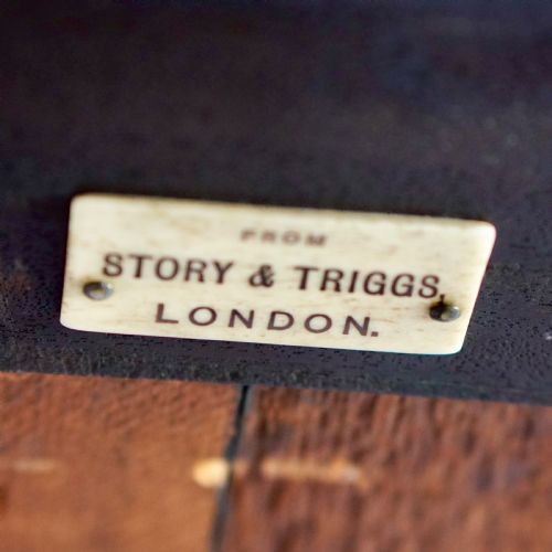 VICTORIAN EBONISED OPEN BOOKCASE BY STORY TRIGGS LONDON - ADDITIONAL PHOTO 8