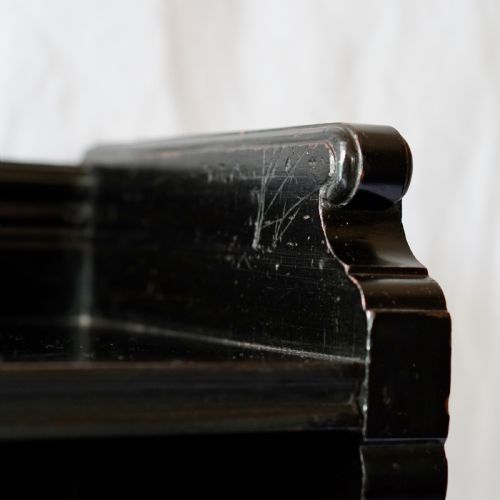 VICTORIAN EBONISED OPEN BOOKCASE BY STORY TRIGGS LONDON - ADDITIONAL PHOTO 10