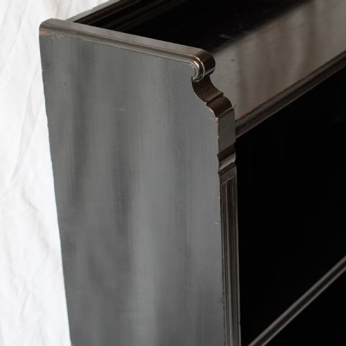VICTORIAN EBONISED OPEN BOOKCASE BY STORY TRIGGS LONDON - ADDITIONAL PHOTO 13