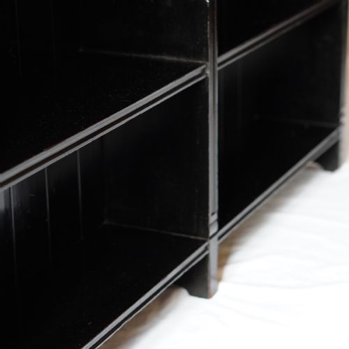 VICTORIAN EBONISED OPEN BOOKCASE BY STORY TRIGGS LONDON - ADDITIONAL PHOTO 14