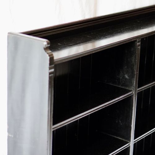 VICTORIAN EBONISED OPEN BOOKCASE BY STORY TRIGGS LONDON - ADDITIONAL PHOTO 17