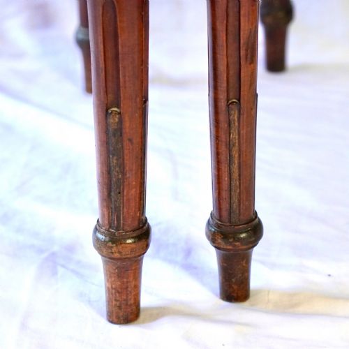PAIR OF 19TH CENTURY LYRE BACK OPEN ARMCHAIRS - ADDITIONAL PHOTO 12