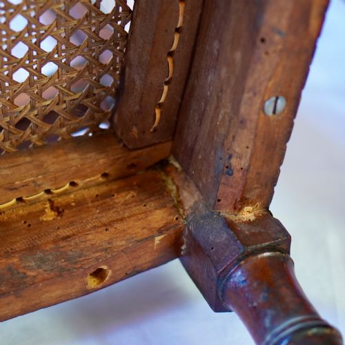 PAIR OF 19TH CENTURY LYRE BACK OPEN ARMCHAIRS - ADDITIONAL PHOTO 15