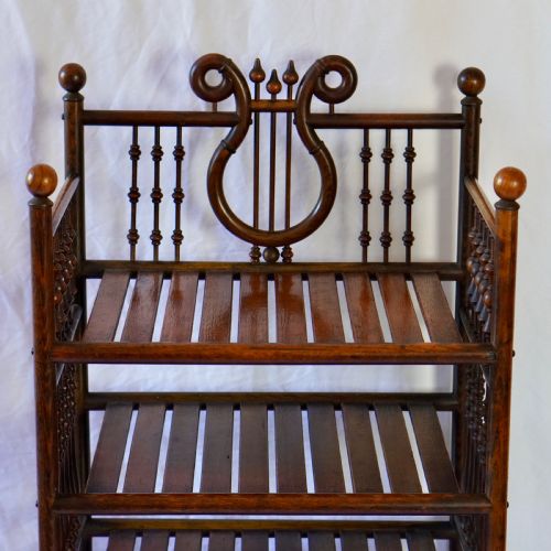 VICTORIAN ASH WHATNOT OR TAGRE - ADDITIONAL PHOTO 9