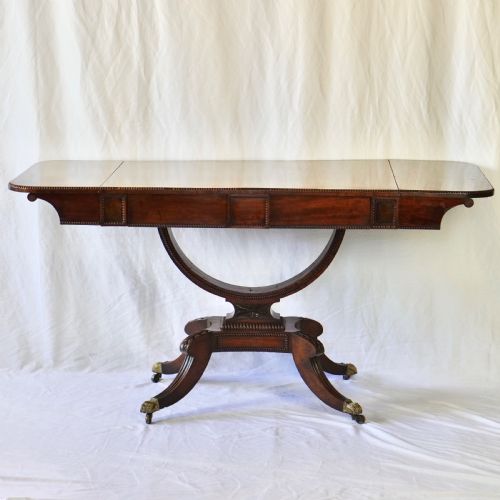 FINE REGENCY MAHOGANY SOFA TABLE IN THE MANNER OF WILLIAM TROTTER - ADDITIONAL PHOTO 1