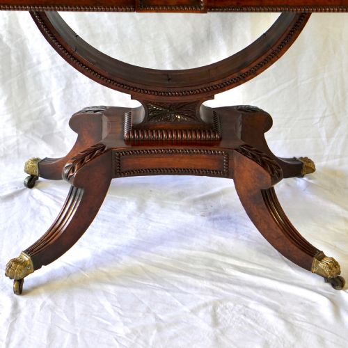 FINE REGENCY MAHOGANY SOFA TABLE IN THE MANNER OF WILLIAM TROTTER - ADDITIONAL PHOTO 13