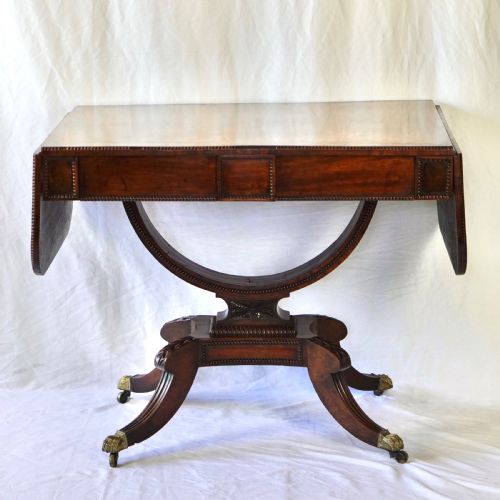 FINE REGENCY MAHOGANY SOFA TABLE IN THE MANNER OF WILLIAM TROTTER - ADDITIONAL PHOTO 16