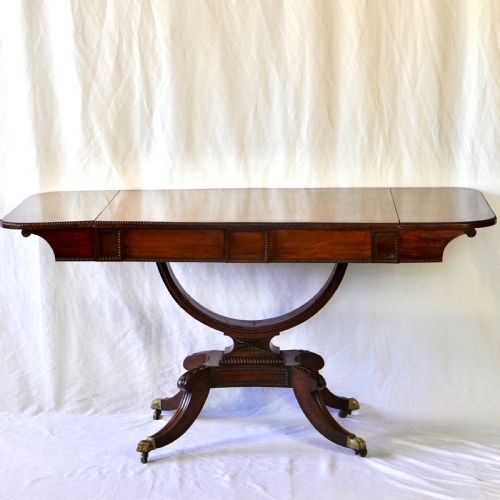 FINE REGENCY MAHOGANY SOFA TABLE IN THE MANNER OF WILLIAM TROTTER - ADDITIONAL PHOTO 17