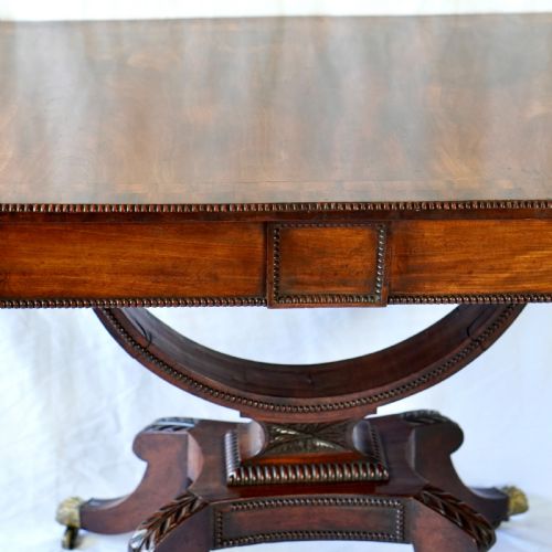 FINE REGENCY MAHOGANY SOFA TABLE IN THE MANNER OF WILLIAM TROTTER - ADDITIONAL PHOTO 19