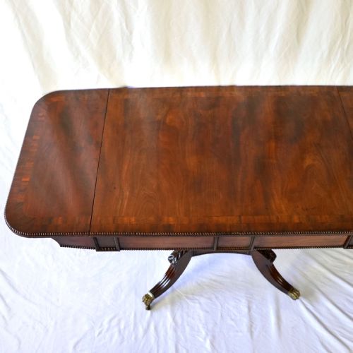 FINE REGENCY MAHOGANY SOFA TABLE IN THE MANNER OF WILLIAM TROTTER - ADDITIONAL PHOTO 23