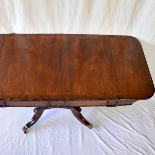 FINE REGENCY MAHOGANY SOFA TABLE IN THE MANNER OF WILLIAM TROTTER - ADDITIONAL PHOTO 24