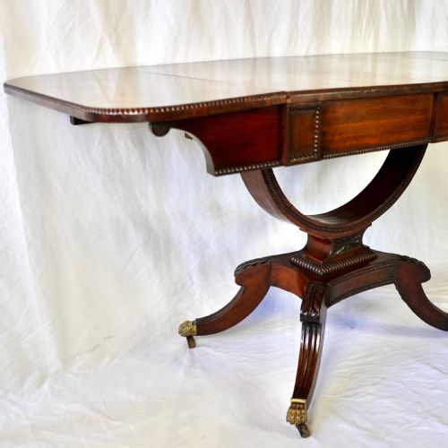 FINE REGENCY MAHOGANY SOFA TABLE IN THE MANNER OF WILLIAM TROTTER - ADDITIONAL PHOTO 28
