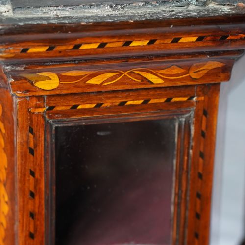 LATE 18TH EARLY 19TH CENTURY DUTCH FLORAL MARQUETRY GLAZED DISPLAY CABINET - ADDITIONAL PHOTO 12