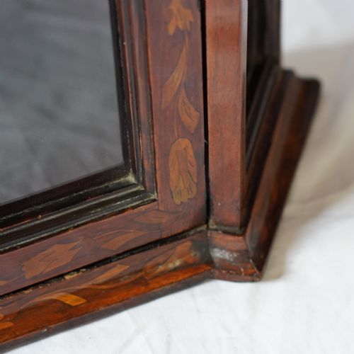 LATE 18TH EARLY 19TH CENTURY DUTCH FLORAL MARQUETRY GLAZED DISPLAY CABINET - ADDITIONAL PHOTO 19