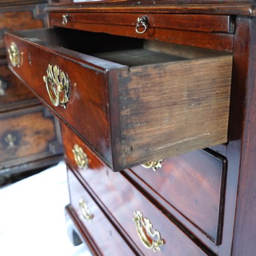 GEORGIAN MAHOGANY BACHELOR'S CHEST OF DRAWERS - ADDITIONAL PHOTO 14