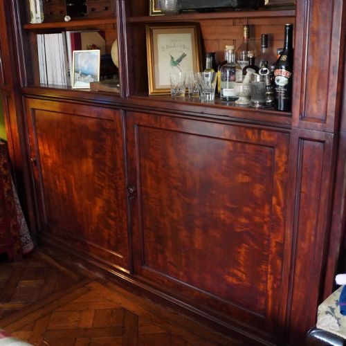 VICTORIAN GOTHIC REVIVAL MAHOGANY LIBRARY BOOKCASE - ADDITIONAL PHOTO 3