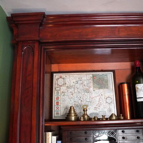 VICTORIAN GOTHIC REVIVAL MAHOGANY LIBRARY BOOKCASE - ADDITIONAL PHOTO 6