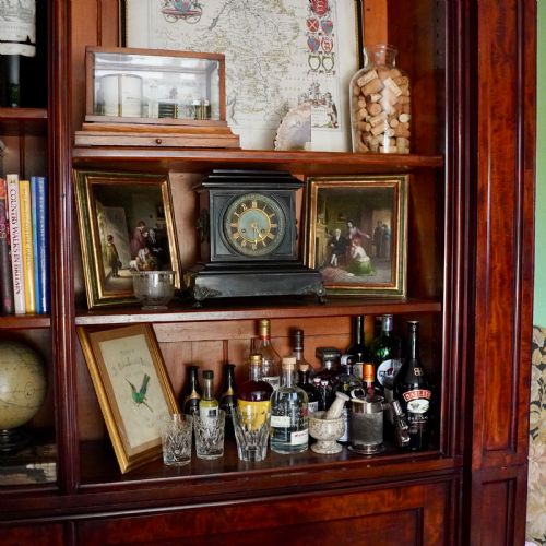 VICTORIAN GOTHIC REVIVAL MAHOGANY LIBRARY BOOKCASE - ADDITIONAL PHOTO 9