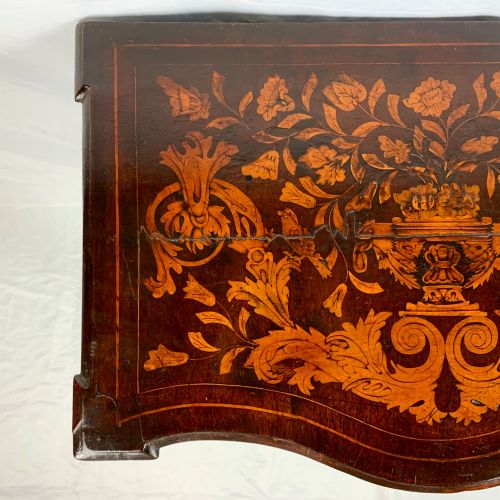 DUTCH WALNUT MARQUETRY SERPENTINE SIDE TABLE C1750 ANTIQUE 18TH CENTURY - ADDITIONAL PHOTO 3