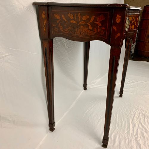 DUTCH WALNUT MARQUETRY SERPENTINE SIDE TABLE C1750 ANTIQUE 18TH CENTURY - ADDITIONAL PHOTO 5