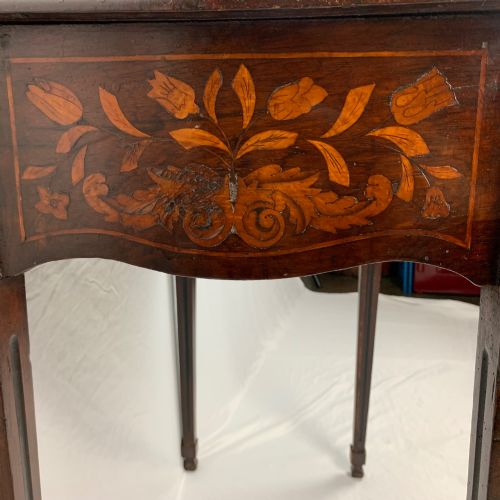 DUTCH WALNUT MARQUETRY SERPENTINE SIDE TABLE C1750 ANTIQUE 18TH CENTURY - ADDITIONAL PHOTO 7