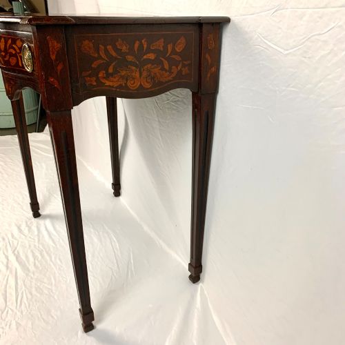 DUTCH WALNUT MARQUETRY SERPENTINE SIDE TABLE C1750 ANTIQUE 18TH CENTURY - ADDITIONAL PHOTO 8