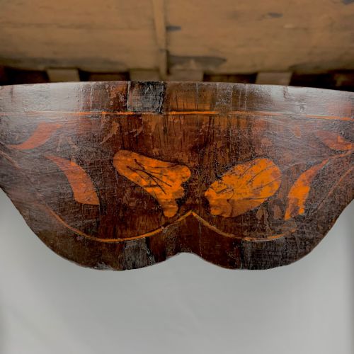DUTCH WALNUT MARQUETRY SERPENTINE SIDE TABLE C1750 ANTIQUE 18TH CENTURY - ADDITIONAL PHOTO 13