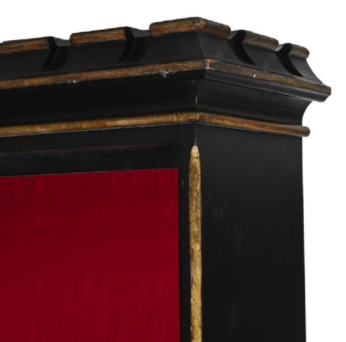 VICTORIAN GOTHIC REVIVAL EBONISED WALL BOOKCASE ATTRIBUTED TO GEORGE EDMUND STREET - ADDITIONAL PHOTO 2