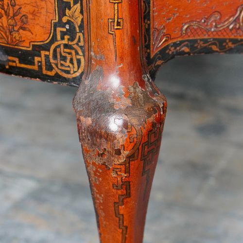 LATE 19TH CENTURY CHINOISERIE LACQUERED KIDNEYSHAPED DRESSING TABLE - ADDITIONAL PHOTO 6