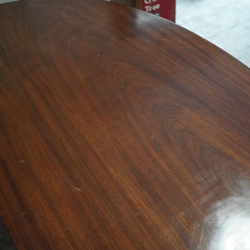 LATE GEORGE III MAHOGANY DEND EXTENDING DINING TABLE MANNER OF ROBERT ADAM - ADDITIONAL PHOTO 11