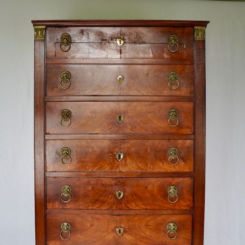 19TH CENTURY FRENCH EMPIRE WALNUT SECRETARY SECRTAIRE CABINET - ADDITIONAL PHOTO 8