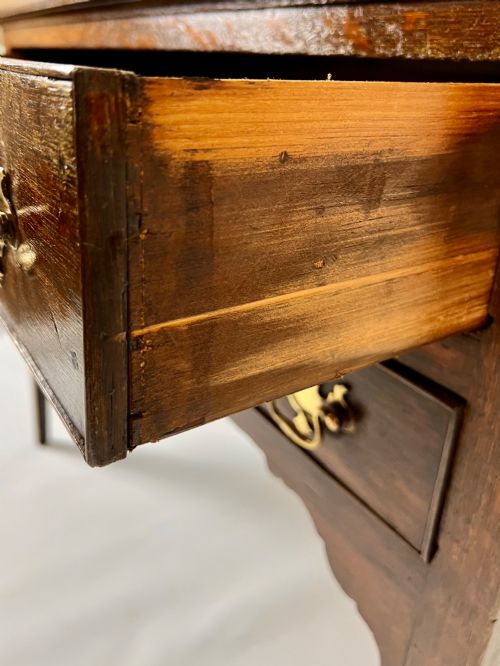 18TH CENTURY GEORGIAN OAK LOWBOY SIDE TABLE - ADDITIONAL PHOTO 6