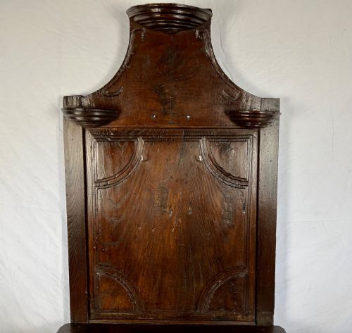 18TH CENTURY FRENCH PROVINCIAL CHESTNUT LAVABO CABINET WITH ORIGINAL PEWTER CISTERN BASIN - ADDITIONAL PHOTO 4