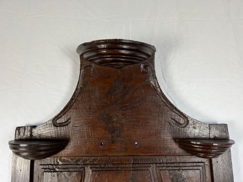 18TH CENTURY FRENCH PROVINCIAL CHESTNUT LAVABO CABINET WITH ORIGINAL PEWTER CISTERN BASIN - ADDITIONAL PHOTO 11