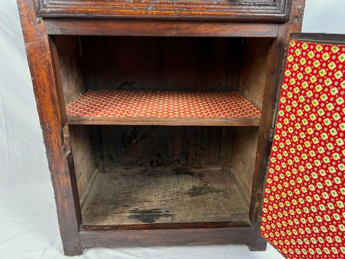 18TH CENTURY FRENCH PROVINCIAL CHESTNUT LAVABO CABINET WITH ORIGINAL PEWTER CISTERN BASIN - ADDITIONAL PHOTO 14