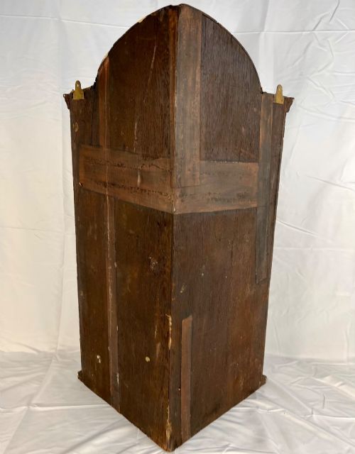 EXCEPTIONAL QUEEN ANNE WALNUT HANGING CORNER CUPBOARD C1710 ORIGINAL MIRROR CANDLE SLIDE - ADDITIONAL PHOTO 8