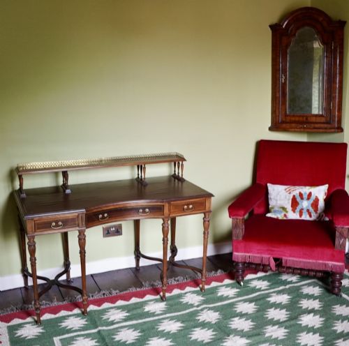VICTORIAN COLLINSON LOCK ROSEWOOD WRITING TABLE DESK BRASS INLAID C1880 - ADDITIONAL PHOTO 14