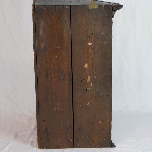 GEORGIAN MAHOGANY HANGING CORNER CUPBOARD WITH DRAWER KEYS C1800 - ADDITIONAL PHOTO 12