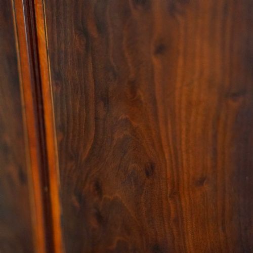 GEORGE III BOW FRONT HANGING CORNER CABINET PLUM PUDDING MAHOGANY C1780 - ADDITIONAL PHOTO 4