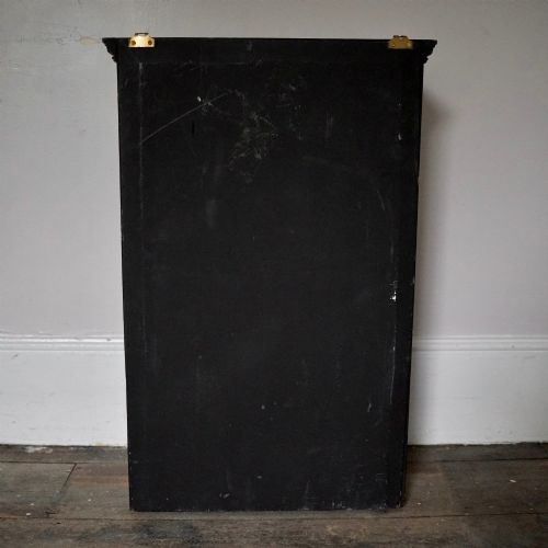 ORIENTAL STYLE EBONISED PAINTED WALL CUPBOARD CABINET WITH HAND PAINTED BIRD KEY - ADDITIONAL PHOTO 13