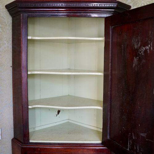 GEORGE III MAHOGANY STANDING CORNER CUPBOARD - ADDITIONAL PHOTO 2