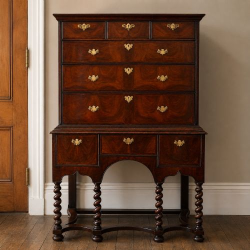 George I Walnut Chest on Stand C.1720