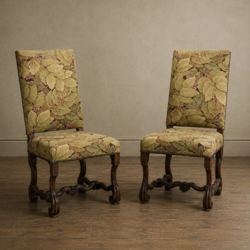 Pair of Late 19th Century French Walnut Chairs in the Louis Xiv Style